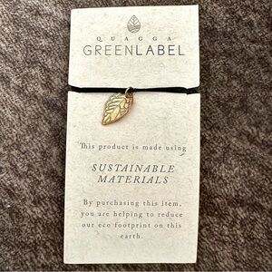 🔴 5 for $10 ONE QUAGGA Green Label Sustainable Gold Tone Leaf Bracelet